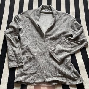 Knit open front blazer